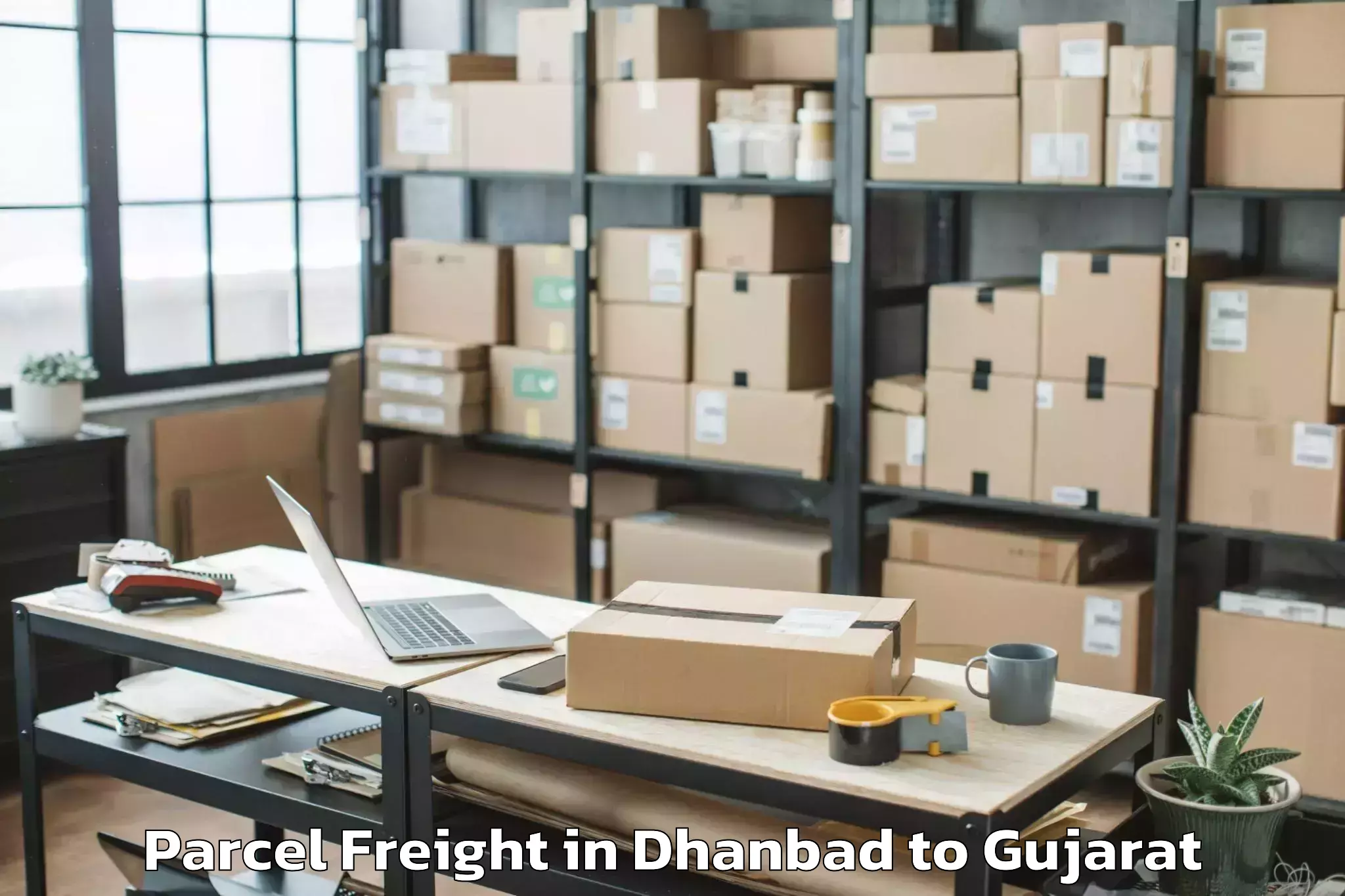 Hassle-Free Dhanbad to Ambaji Parcel Freight